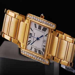 Cartier Santos 100 WF9001Y7 29x40mm Stainless Steel Case Womens Watch