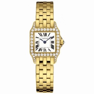 Cartier Santos Demoiselle 18kt Yellow Gold Diamond Ladies Watch WF9001Y7