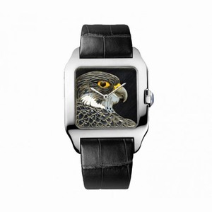 Cartier Santos-Dumont Mother of Pearl Marquetry Dial Men's Watch HPI00617