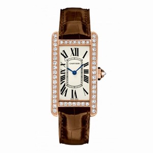 Cartier Tank Americaine Silver Dial 18k Pink Gold Men's Watch WJTA0002