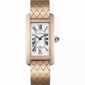 Cartier Tank Americaine Silvered Flinque Dial Ladies Watch W2620032