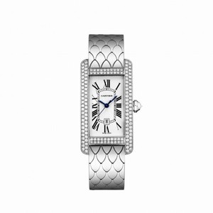 Cartier Tank Americaine Silvered Flinque Dial Ladies Watch WB710011