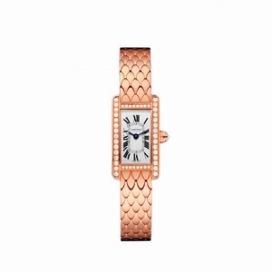 Cartier Tank Americaine Silvered Flinque Dial Ladies Watch WB710012