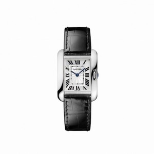 Cartier Tank Anglaise Flinque Silvered Dial Ladies Watch W5310029