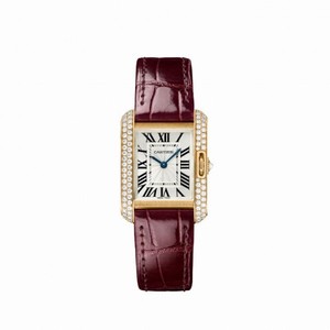 Cartier Tank Anglaise Silvered Flinqu�� Dial Ladies Watch WT100013