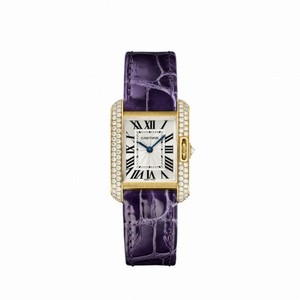 Cartier Tank Anglaise Silvered Flinque Dial Ladies Watch WT100014
