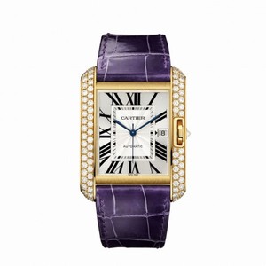 Cartier Tank Anglaise Silvered Flinque Dial Watch WT100022