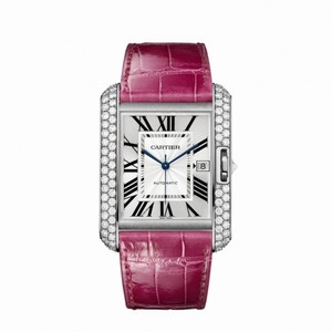 Cartier Tank Anglaise Silvered Flinque Dial Watch WT100023