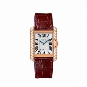 Cartier Tank Anglaise Silvered Flinqu�� Dial Watch WT100029