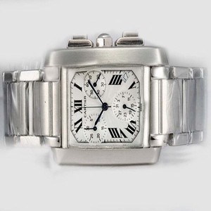 Cartier Tank CDC18164 Stainless Steel Case Rectangle Womens Watch