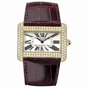 Cartier Tank Divan 18kt Yellow Gold Diamond Men's Watch WA301170