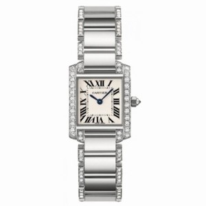 Cartier Tank Francaise 18kt White Gold Diamond Bracelet Ladies Watch WE1002SF