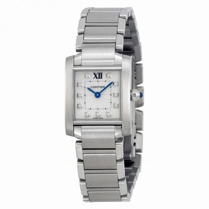 Cartier Tank Francaise Silver Dial Stainless Steel Ladies Watch WE110006