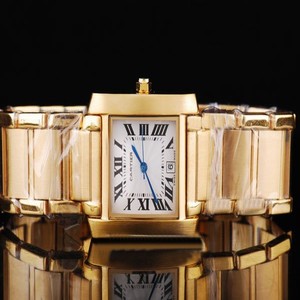 Cartier Tank W50002N2 Stainless Steel Case 33x47mm Mens Watch