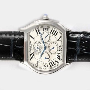 Cartier Tonneau W1540551 Automatic Stainless Steel Bezel White Dial Watch