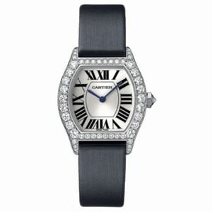 Cartier Tortue Diamond 18 kt White Gold Ladies Watch WA507231