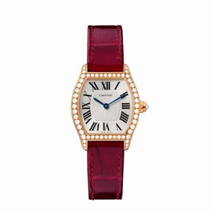 Cartier Tortue Silver Flinque Dial Ladies Watch WA501006