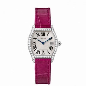 Cartier Tortue Silvered Flinque Dial Ladies Watch WA501007