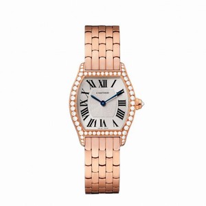Cartier Tortue Silvered Flinque Dial Ladies Watch WA501010