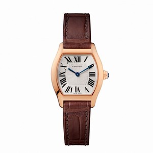 Cartier Tortue Silvered guilloche Dial Ladies Watch W1556360