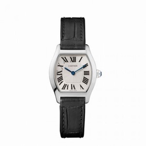 Cartier Tortue Silvered guilloche Dial Ladies Watch W1556361