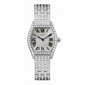 Cartier Tortue Silvered Sunray Effect Fflinque Dial Ladies Watch HPI00778