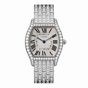 Cartier Tortue Silvered Sunray Effect Fflinque Dial Ladies Watch HPI00779