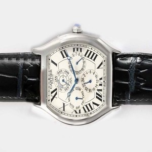 Cartier Tortue W1540551 Black Cow Leather Strap 34x43mm Watch