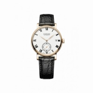 Chopard Classic Manufacture White Dial 18K Yellow Gold Automatic Men's Watch 161289-0001