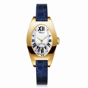 Chopard Classique Femme 18k Yellow Gold Blue Leather Ladies Watch 127228-0001