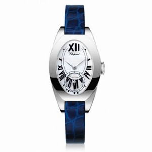 Chopard Classique Femme 18kt White Gold Blue Leather Ladies Watch 127228-1001