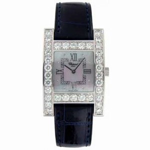 Chopard H Diamond 18kt White Gold Blue Ladies Watch 13/6621