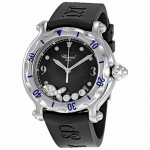 Chopard Happy Beach Diamond Fish Steel Black Unisex Watch 28/8347-8
