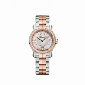 Chopard Happy Sport 18 Carat Rose Gold and Stainless Steel Ladies Watch 278573-6004