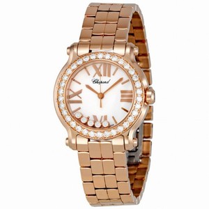 Chopard Happy Sport 18k Rose Gold Diamond Ladies Watch 274189-5007