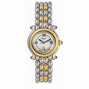 Chopard Happy Sport Diamond 18kt Yellow Gold And Steel Ladies Watch 27/8256-23