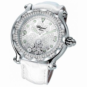 Chopard Happy Sport Diamond Snowflake 18kt White Gold Steel White Ladies Watch 288946