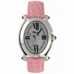 Chopard Happy Sport Diamond Steel Mother-of-pearl Pink Ladies watch 27/8937-23