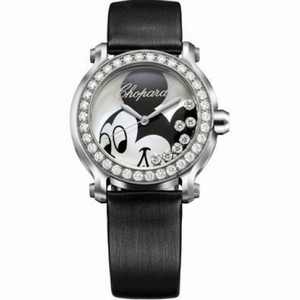 Chopard Happy Sport Happy Mickey Mouse Diamond Steel Ladies Watch 278475-3033
