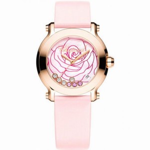 Chopard Happy Sport La Vie En Rose Diamond 18k Rose Gold Ladies Watch 277471-5015