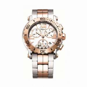 Chopard Happy Sport Mother of Pearl Two-Tone 18k Gold Unisex Watch 288499-6002