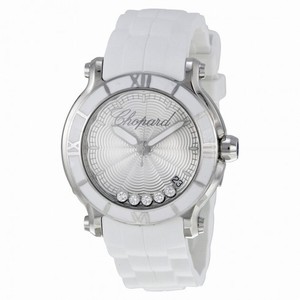 Chopard Happy Sport Silver Dial Floating Diamond Ladies Watch 278551-3001
