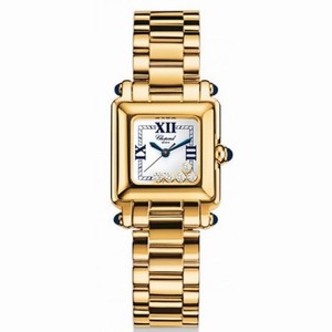 Chopard Happy Sport White Dial Gold Stainless Steel Ladies Quartz Watch