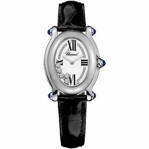 Chopard Happy Sport White Diamond Dial 18kt White Gold Ladies Watch 277465-1005