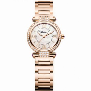 Chopard Imperiale Diamond Mother of Pearl Dial 18 kt Rose Gold Ladies Watch 384238-5004