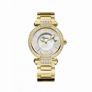 Chopard Imperiale Silver/Mother of Pearl Dial 18K Yellow Gold Ladies Watch 384221-0004