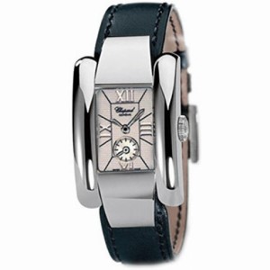 Chopard La Strada White Dial Black Leather Ladies Watch 418357
