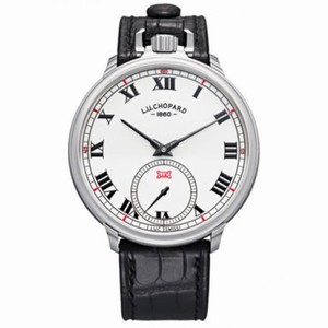 Chopard L.U.C Louis Ulysse White Dial Black Leather Men's Watch 161923-1001
