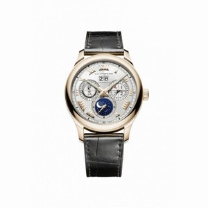 Chopard L.U.C Lunar One Sunray Satin-Brushed Silver Dial 18 Carat Rose Gold Men's Watch 161927-5001