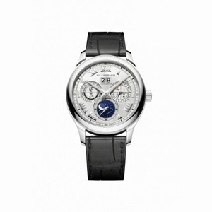 Chopard L.U.C Lunar One Sunray Satin-Brushed Silver Dial Automatic Men's Watch 161927-1001